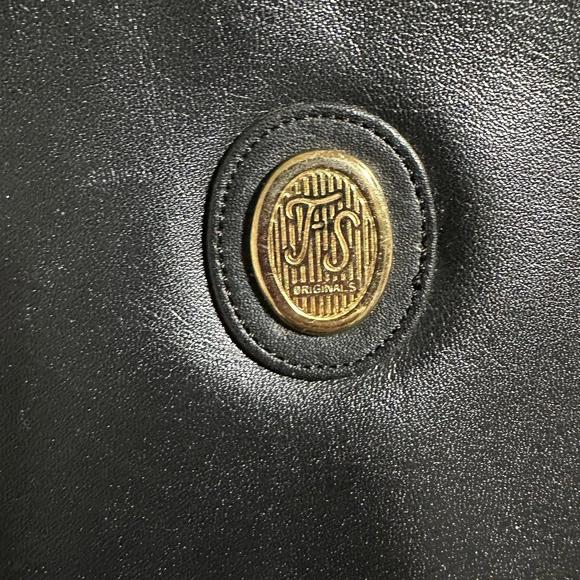 Vintage FS ORIGINALS Leather Black Envelope Style Clutch - Picture 2 of 4